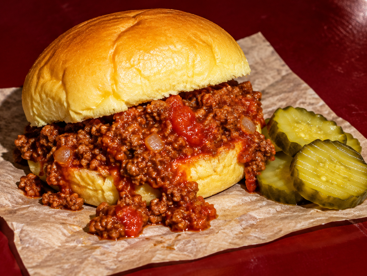 Sloppy Joe mit Rinderhack im Potato Roll