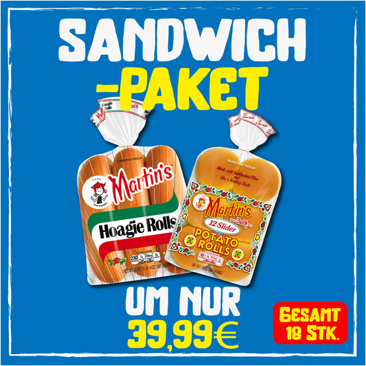 Sandwich-Paket (Potato Rolls Bun 12Stk. + Hoagie Rolls 6Stk.)