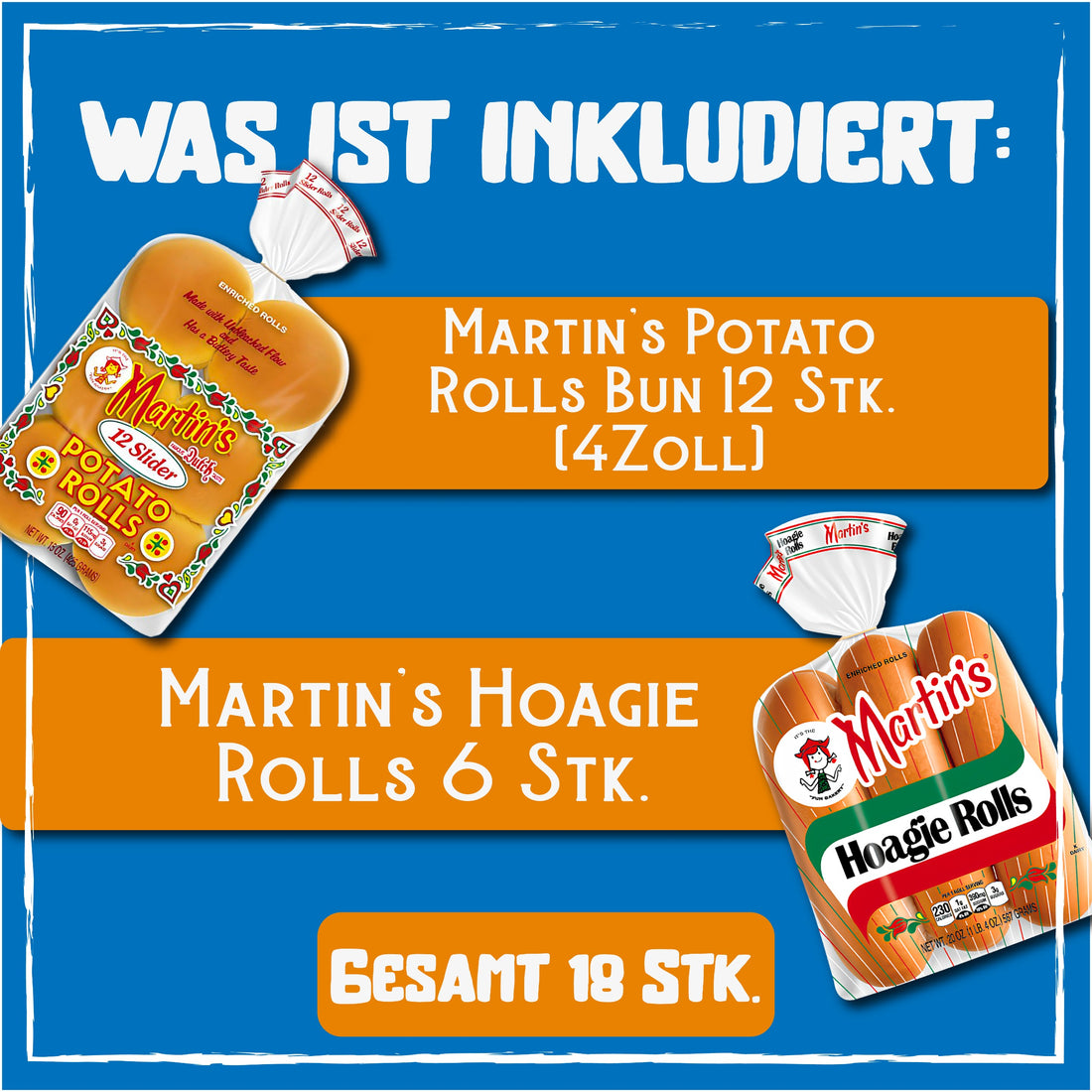 Sandwich-Paket: 4 Zoll und Hoagie Rolls